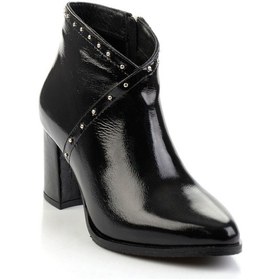 Resim Siyah Hakiki Deri Kadın Bot & Bootie K02208021812 Siyah 