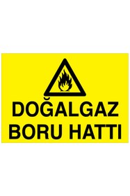 Resim Uytab Doğalgaz Boru Hattı Uyarı Tabelası - 20x30 Foreks - Dg34 