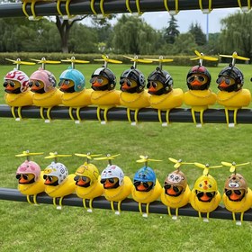 Resim 1 Adet Ördek Şekilli Bisiklet Zili ve Kask, Squeaky Lastık Tavuk Gidon Aksesuarı Çocular İçin Yetişkinler Dahil PVC Kayış & Başlığı – Mükemmel Hediye Fiyatı, Bicycle Bell Accessories, Ayarlanabilir Askılısız Miniis 