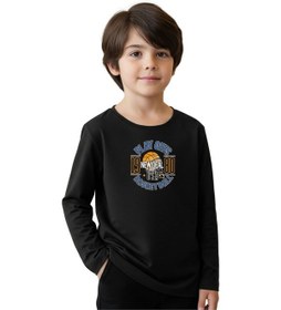 Resim Panios Kids Düz Yuvarlak Yaka Playy Of Baskı Detaylı Erkek Çocuk Sweatshirt Siyah 