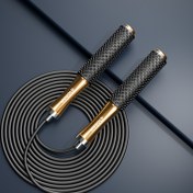 Resim Fitness & Boks için Ayarlanabilir Ağırlıklı Atlama İpi - Dayanıklı Alüminyum Alaşım, Vücut Geliştirme & Crossfit Antrenmanı için İdeal 