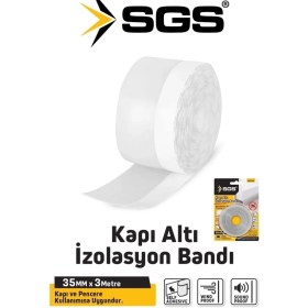 Resim Sgs 1243 Kapı Altı Rüzgar Önleyici ve Ses Yalıtım Bandı 35MM x 3m Kendinden Yapışkanlı 