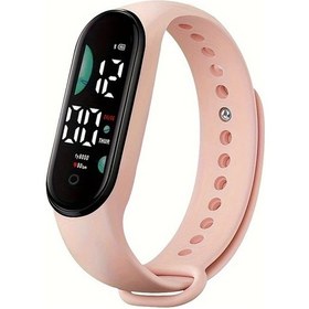 Resim Sunshine022 Dokunmatik Ekranlı Led Dijital Spor Saati - Açık Pembe Okul Ve Öğrenciler İçin Hafif Dayanıklı Diğer 