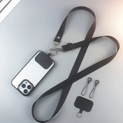 Resim Ayarlanabilir Naylon Telefon Askısı - Akıllı Telefonlar, Çantalar ve Anahtarlar için Ayrılabilir Klipsli Çapraz Askı, Siyah, Yaşlılar İçin Uygun Tasarım, Çoklu Renk Seçeneği, Dayanıklı ve Rahat Kullanım, Telefon Güvenliği Askısı | Çok Yönlü Bağlantı | Rahat Kullanım 