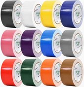 Resim Gümüş 45mm Geniş 10 Metre Uzun Renkli Taban Kumaş Güçlü Su Geçirmez Bant Yüksek Viskoziteli Halı Bandı Hiçbir Iz Diy Dekorasyon 