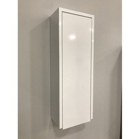 Resim Çok Amaçlı Banyo Boy Dolabı 70 cm Mdf Parlak Beyaz 