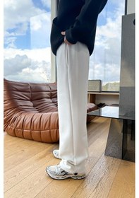 Resim Basic Ayarlanabilir Paça Eşofman Altı Beyaz Beyaz 