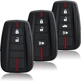 Resim For Toyota için lüks silikon anahtar kılıfı, Camry, Corolla, Avalon, RAV4 ve daha fazlası ile uyumlu, düşmeye karşı dayanıklı ve aşınmaya karşı dayanıklı uzaktan kumanda kapağı, doğru fit, renk kaybolması olmadan 