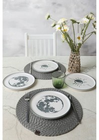 Resim Keramika Black Shadow Nordic Pasta Tabağı 22 Cm 4 Adet 22981-82 Çok Renkli 