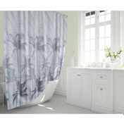Resim Zethome Tropik Banyo Duş Perdesi 5104 Çift Kanat 2X120X200 Gri 