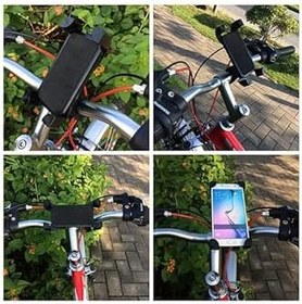 Resim Enashop Bisiklet Motosiklet Ayarlanabilir Gidon Bağlantılı Telefon Tutucu Siyah Enasmor05222 