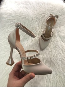 Resim Hg Ayakkabı Fendy Saten Taşlı Stiletto 