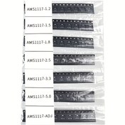 Resim 70 Adet Ayarlanabilir Voltaj Regülatörü Çipleri AMS1117, 7 Çıkışlı (1.2V/1.5V/1.8V/2.5V/3.3V/5.0V) - Kolay Kullanım için Siyah Plastik Paketi, Montaj Gerektirmez, Endüstriyel Elektronik Bileşenler, Güç Kaynağı Ayarlanabilir Voltaj 