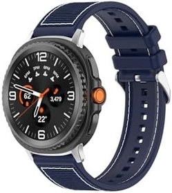 Resim Samsung Galaxy Watch 8 40 mm - 44 mm & Classic 46mm Uyumlu Spor ve Şık Jazzy Saat Kordonu Lacivert 40 mm 