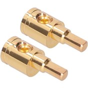 Resim Reedark Araç Ses Sistemi Güç Kablosu Azaltıcı, Saf Bakır Altın Kaplı, 4/0 Awg, 2 Adet, Kolay Kurulum, İyileştirilmiş Konnektör 