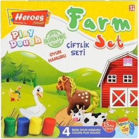 Resim ERN-588 Heroes Orta Kutulu Çiftlik Oyun Hamuru Seti 