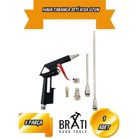 Resim BRATİ HAND TOOLS Hava Tabanca Seti Kısa Uzun 5 Parça 