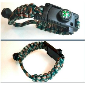 Resim Omeniv Paracord Bileklik Düdük Pusula Bıçak 4 Fonksiyonlu Outdoor 