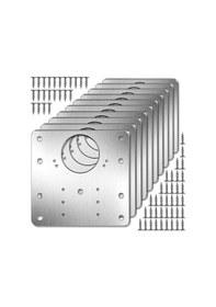 Resim Reedark 10 Adet Paslanmaz Çelik Dolap Kapı Menteşe Tamir Plakası - Dayanıklı Ve Evrensel Uyumlu 