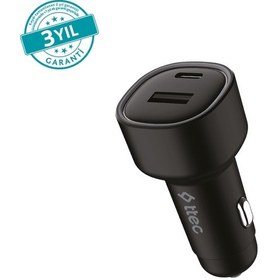 Resim Ttec 2ckp02s Smartcharger Duo Pd 48w Araç Hızlı Şarj Aleti Usb-c + Usb-a 