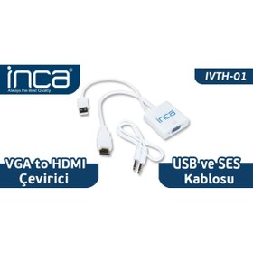 Resim INCA IVTH-01 VGA TO HDMI ÇEVİRİCİ 