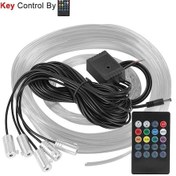 Resim Novahub Rgb Uygulama Kontrolü Araba İç Işık Fiber Optik Atmosfer Lambaları Uzaktan Kumanda 6 Metre Ortam Lambası Voice 