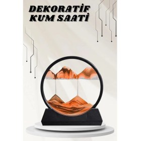 Resim Beruflic Dekoratif Kum Sulu Kum Saati Yuvarlak Şık Kum Tablosu Kum Saati Şeklinde Kum Tablo 