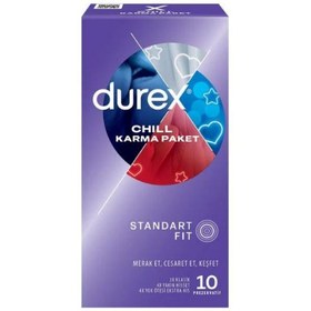 Resim Durex Chill Karma Paket Prezervatif 10 Adet 