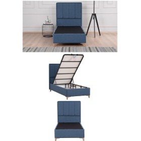 Resim Kilim Mobilya Gold Therapy Sandıklı Baza Başlıksız Renk Mavi 90x190 Cm Baza 