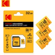 Resim KODAK Micro SD Bellek Kartı 128GB Sınıf 10 U1 UHS-I 32GB 64GB TF Kartı 4K HD microsd Stick kalem ile SD adaptörü ile perakende paketi 
