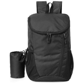 Resim Jeemson Katlanabilir Hafif Su Geçirmez Sırt Çantası - Kamp, Yürüyüş, Seyahat İçin Çok Fonksiyonlu Siyah 