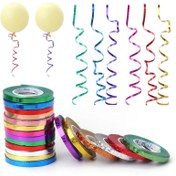 Resim 10 Metre Rulo 5mm Kalınlıkta Balon Kurdelesi - Canlı, Dayanıklı Plastik Saten Kurdeleler Parti Süsleri, DIY El Sanatları, Doğum Günleri, Düğünler ve Lazer Balon Zincirleri, Parti Süsleri Malzemeleri 
