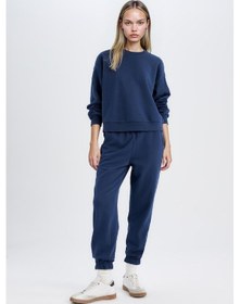 Resim Defacto Regular Fit Normal Kalıp Basic İçi Kalın Polarlı Kadın Eşofman Takımı D8022AXNSNV241 - Lacivert 