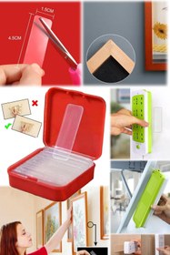 Resim CNGZSHOP Çivisiz 60 Parça Duvar Yapışkanı Kendinden Yapışkanlı Iki Taraflı Su Geçirmez Etiket Ev Iz Bırakmaz 