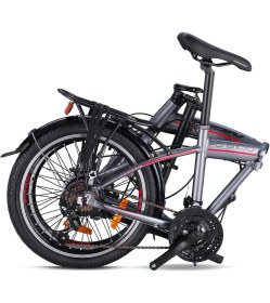 Resim Kron FD2100 Disk Fren 20 Jant Katlanır Bisiklet Antrasit-Kırmızı 