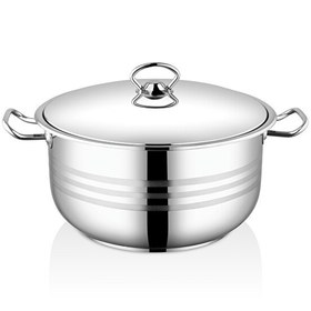 Resim Bestinox 32x20 CM Flanşlı Kulp Çelik Kapaklı Çelik Derin Tencere - 14 Litre 