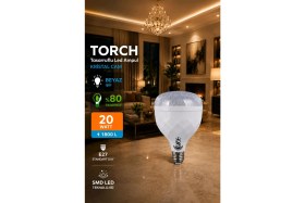 Resim ŞANLED 20W Tasarruflu E27 Beyaz Renk Torch LED Ampul-10 Adettir 