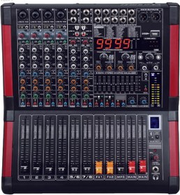 Resim ODO Md-12m299-5 12 Kanallı Çift Efektli 2x500 Watt Anfili Power Mikser 