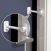 Resim Ayarlanabilir Evcil Hayvan Kapı Durdurucu, Sıkışma Önleyici El Koruma - Cilalı Metal Kaplama, Köpekler & Kediler için Dayanıklı Plastik Yapı 