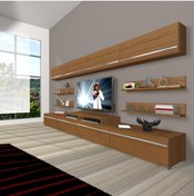 Resim Decoraktiv Ekoflex 360y Mdf Tv Ünitesi Tv Sehpası - Naturel Ceviz 