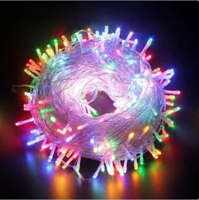 Resim 10m 100 Led Boncuk Lamba Rgb Işık Şeffaf Kablo Çok Renkli 