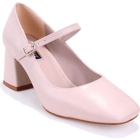 Resim Dagoster Dza07-1006085 Bej Klasik Topuklu Kadın Ayakkabı Bej 