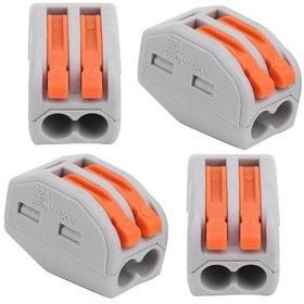 Resim Tenfowee 100 Adet Pct-212/213 Push Wire Bağlantı Cihazı, Bakır İletken, Ateş Direnci, Test Deligi, Ev Ve Endüstriyel Elektrik Tesisatları İçin 