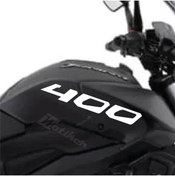 Resim Lasirius Bajaj Dominar Beyaz 400 Yazı Sticker Etiket Modeli 