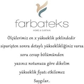 Resim Farbateks Dikim Feray Işlemeli Geniş Desen Etek 3Kat Pileli Tül Perde,Beyaz 300 X 260 
