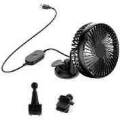 Resim Koltuk Arkası İçin Vantuzlu Usb Araç Vantilatörü, Tek Başlıklı, 5v Evrensel - 7194kaiyi 