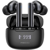 Resim Bluetooth Kulaklık Dijital Şarj Göstergeli Recci REP-W77 Warrior ANC Özellikli TWS V5.3 Siyah 