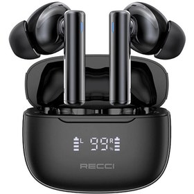 Resim Bluetooth Kulaklık Dijital Şarj Göstergeli Recci REP-W77 Warrior ANC Özellikli TWS V5.3 Siyah 