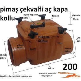 Resim Çekvalf Plastik 200 Lük Duble Büyük Logar Klape Mandallı Çekvalf 