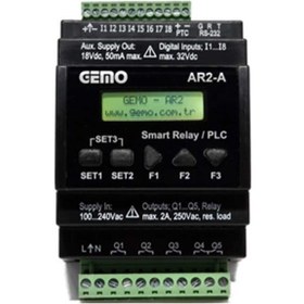 Resim Gemo Ar2-a-230vac-8d Ray Tipi &quot Ladder Logic&quot İle Programlanabilir Akıllı Röle / Plc 